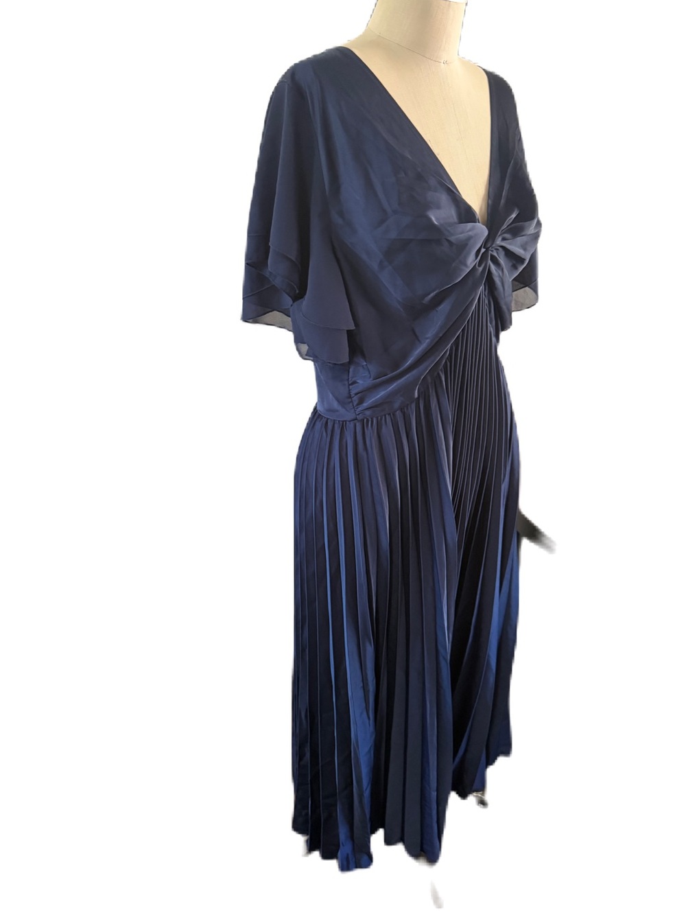 Petal and Pup Navy Blue Nova Flutter Sleeves Dress. Size XL - Picture 7 of 12